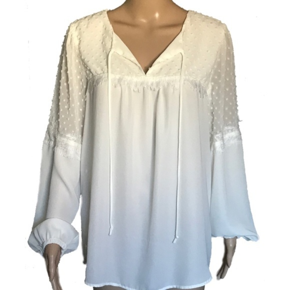 💥SALE Gibson motherchic Swiss dot blouse L